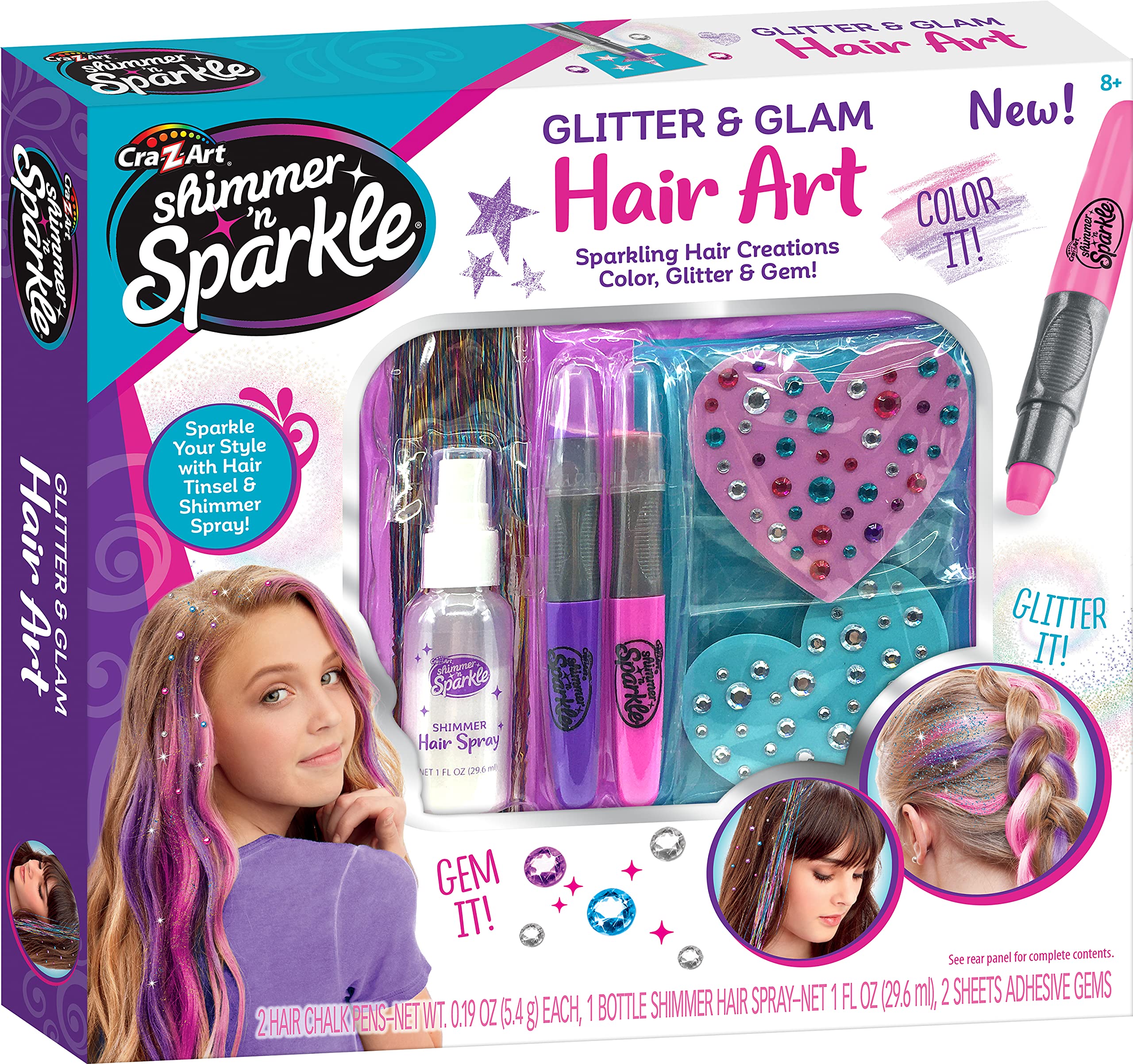 Shimmer 'n Sparkle rainbow metallic hair extension expands styling options