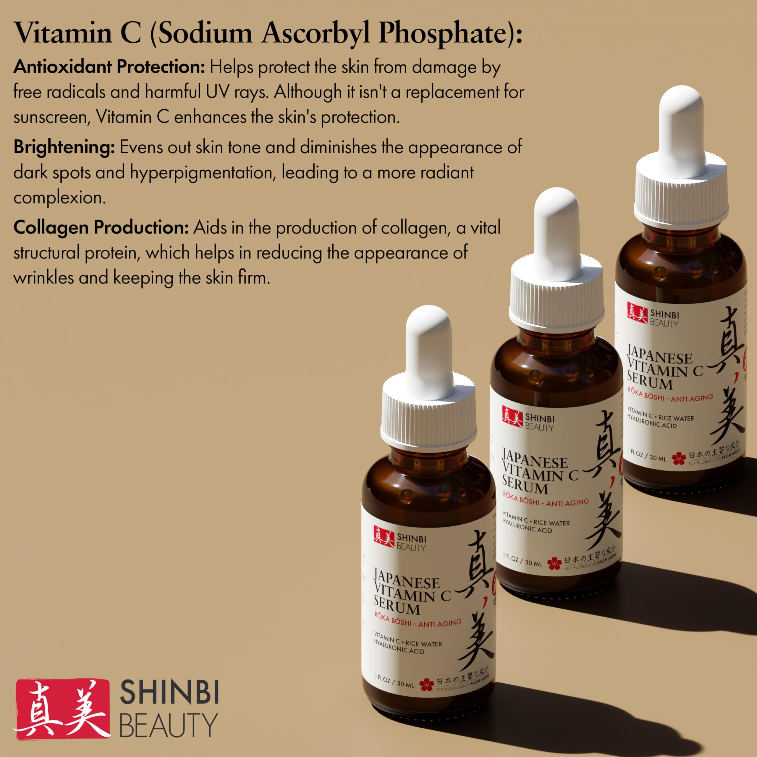 Shinbi Beauty glowing skin display suggests radiant, smooth complexion