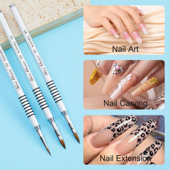 Shine Chance 3D Nail Brush size 4 for smooth control.