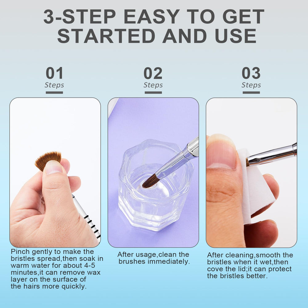 Shine Chance acrylic-art-brush-bristles enhance smooth powder application.