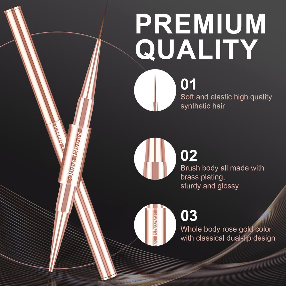Shine Chance nylon hair brushes ensure smooth acrylic application.