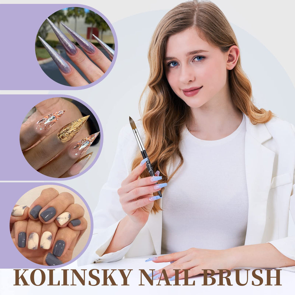 Shine Chance Kolinsky oval brush highlights natural flex and soft bristles for even coverage.