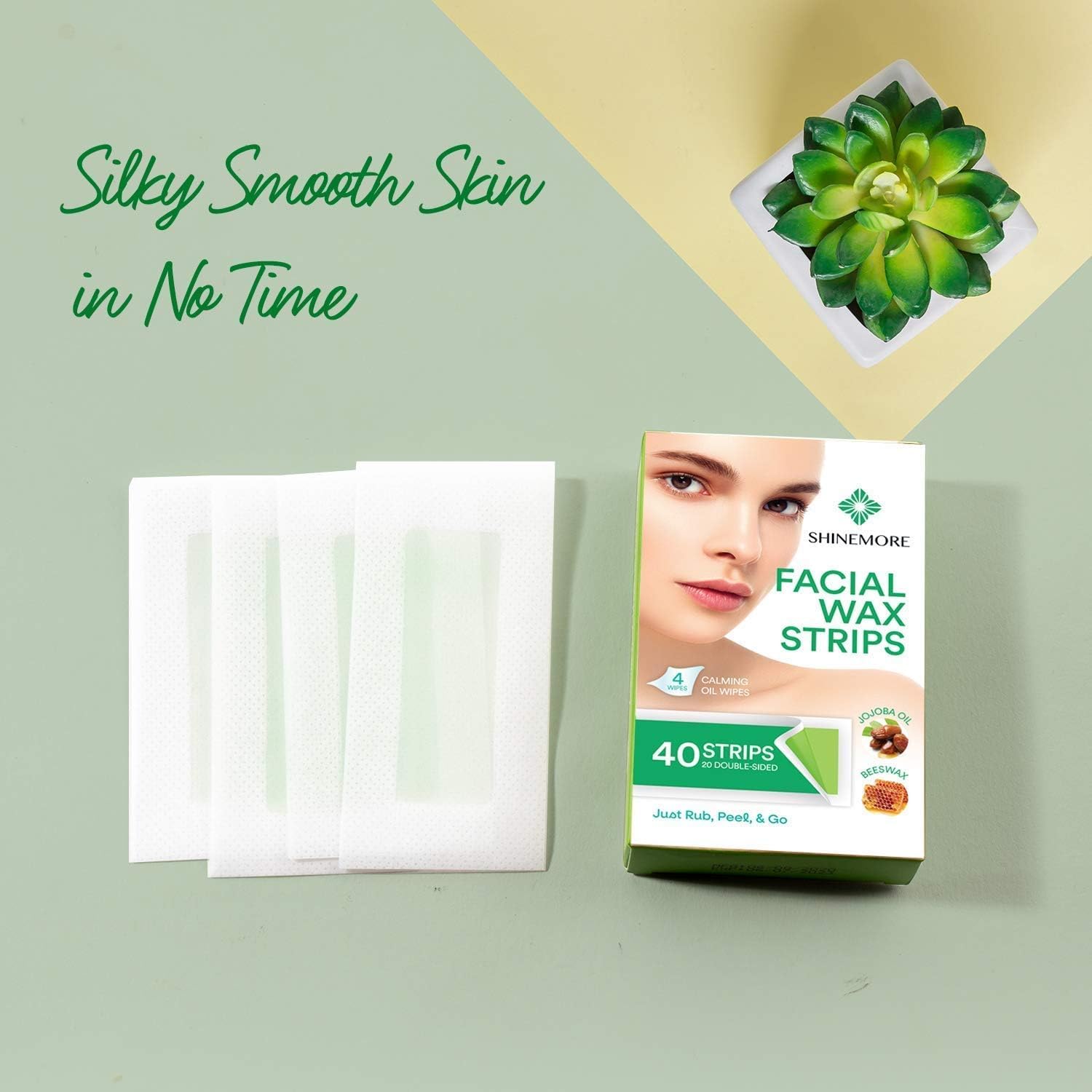 ShineMore calming oil wipes in use for skin soothing after waxing