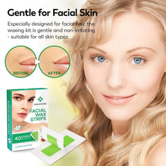 ShineMore facial wax strips close-up shows gentle texture for sensitive skin