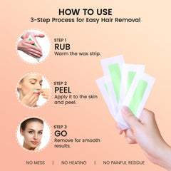 ShineMore beeswax and shea butter-infused strips highlight nourishing skin care ingredients.