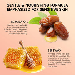 ShineMore wax strip application close-up for precise eyebrow shaping and quick removal.