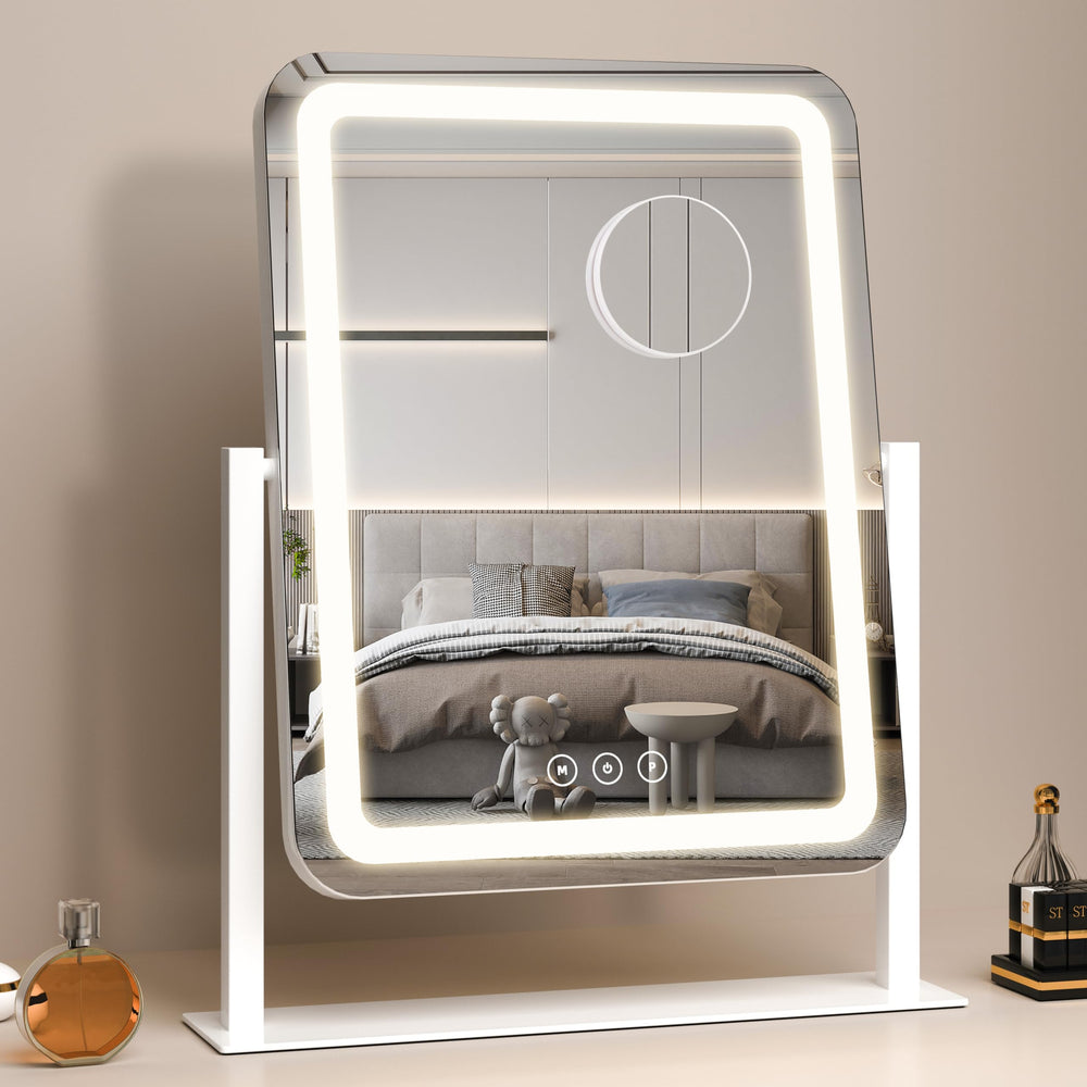 Shinerva iluminación ajustable con tres colores para maquillaje diurno o nocturno