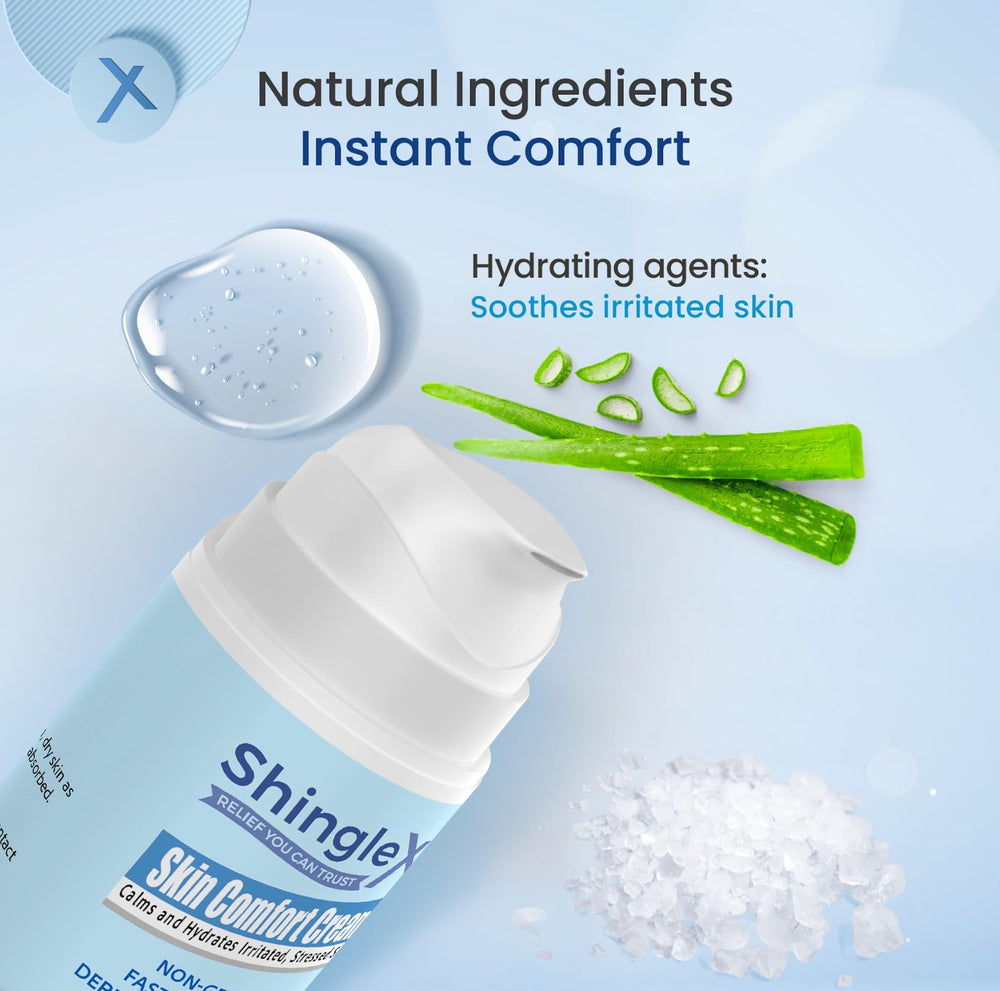 ShingleX Moisturizing Skin Cream compact travel size for on-the-go hydration.