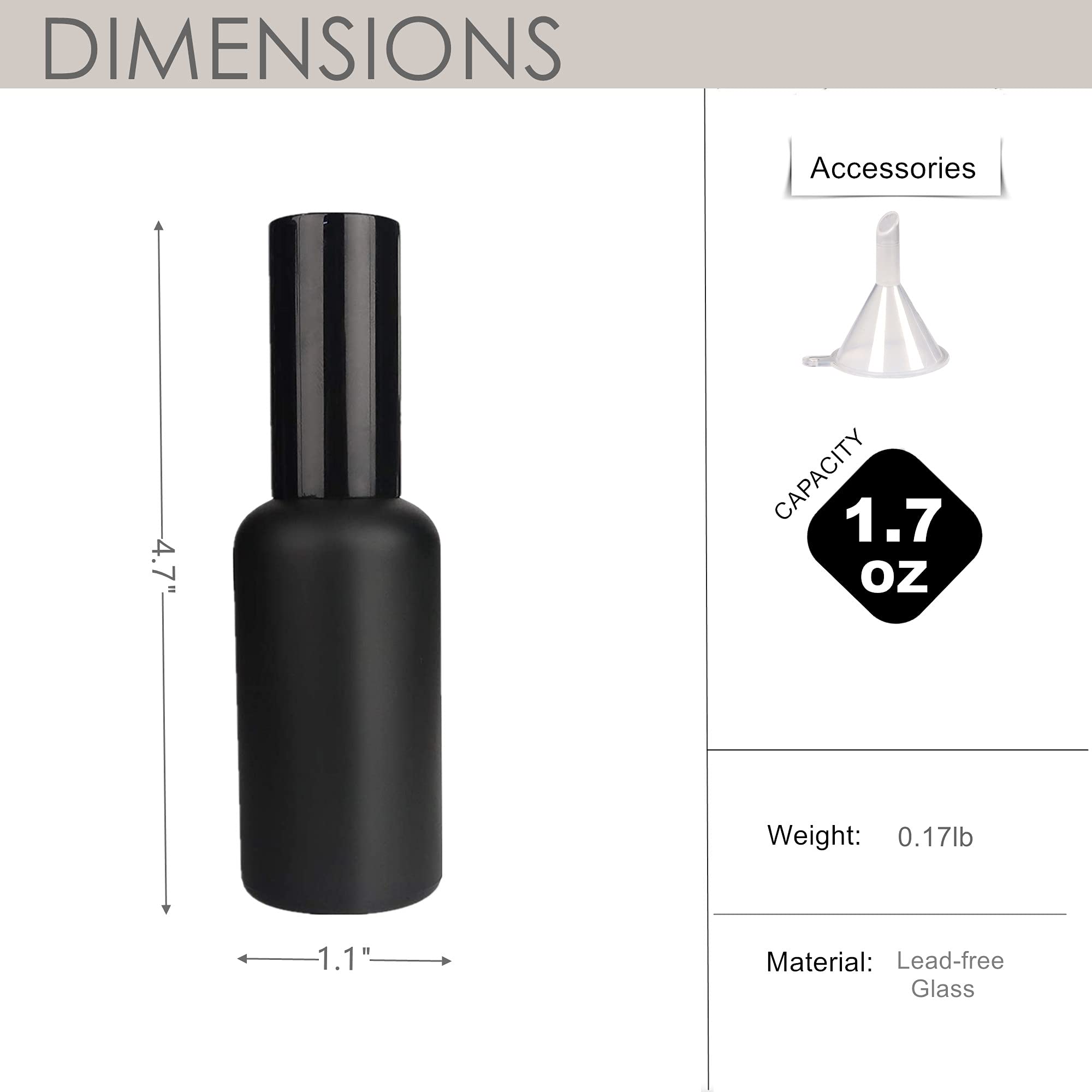 Shining Craft 50ml glass bottle—compact home bar essential.