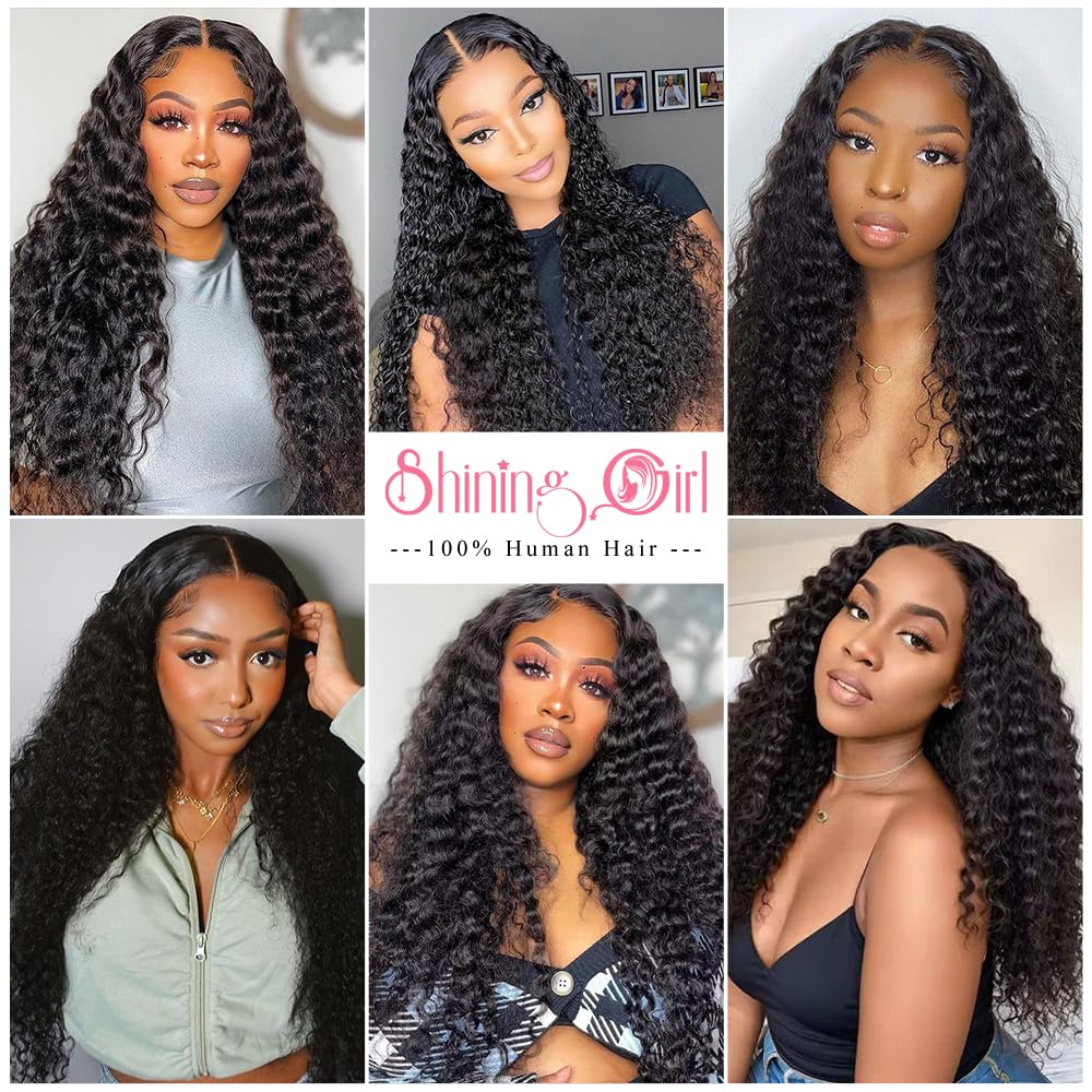 Shining Girl closure shows true-length parting for side or middle part.