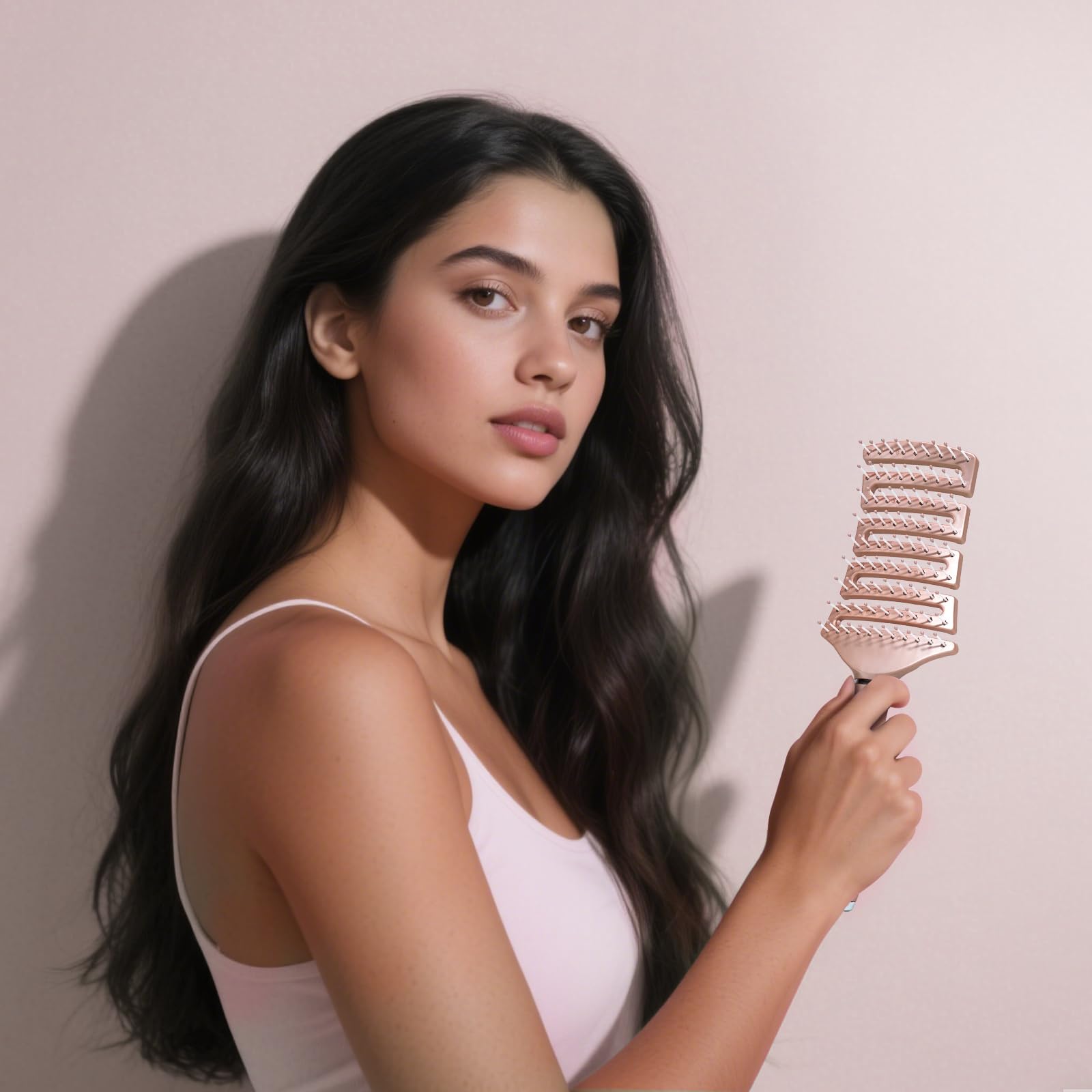 SHINLEA all-hair-types brush suits thick, curly, straight, and fine textures