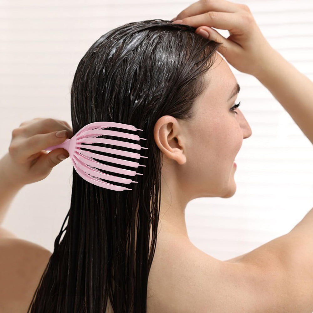 SHINLEA detangler brush hollow arms speed drying wet hair.