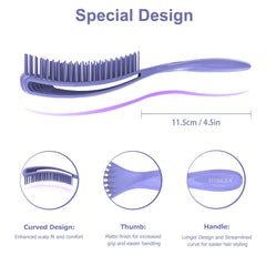 SHINLEA Detangler Brush soft curved teeth provide scalp massage and comfortable brushing