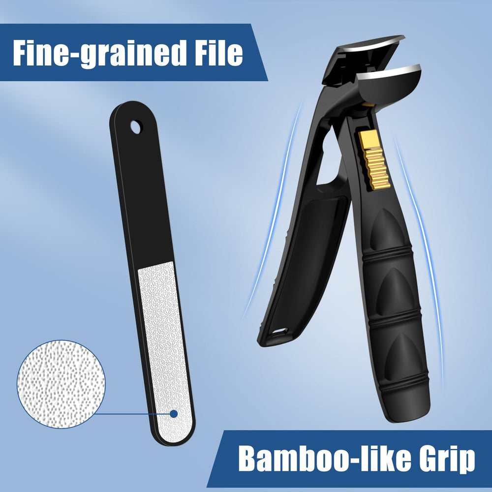 SHINLEA Nail Clippers bamboo-inspired grip reduces slipping.