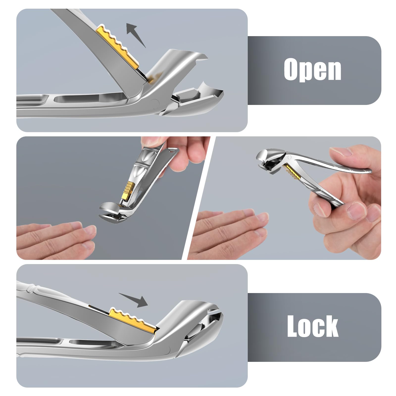 SHINLEA nail clippers senior-friendly for at-home nail care
