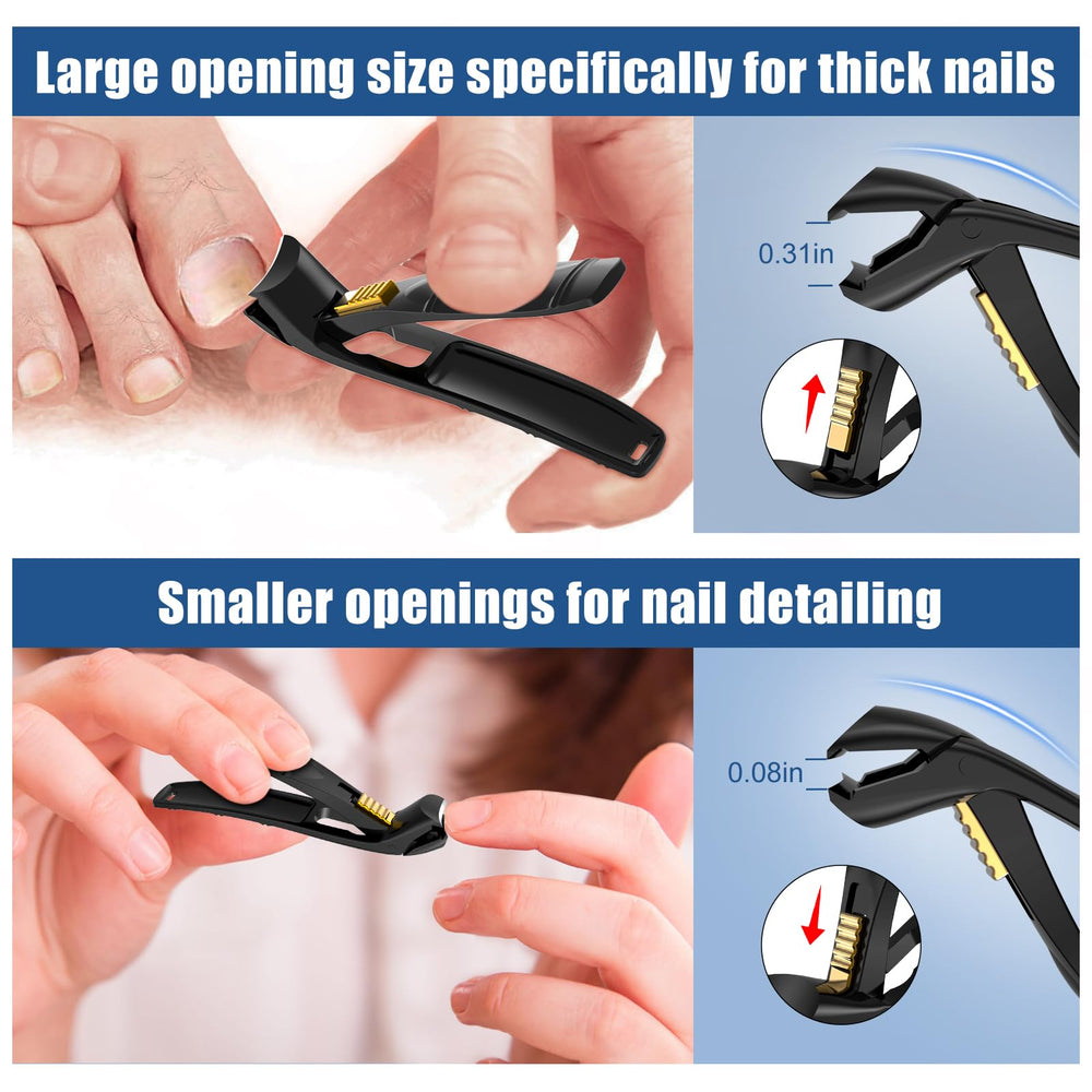 SHINLEA Nail Clippers secure slide buckle adds safe storage.