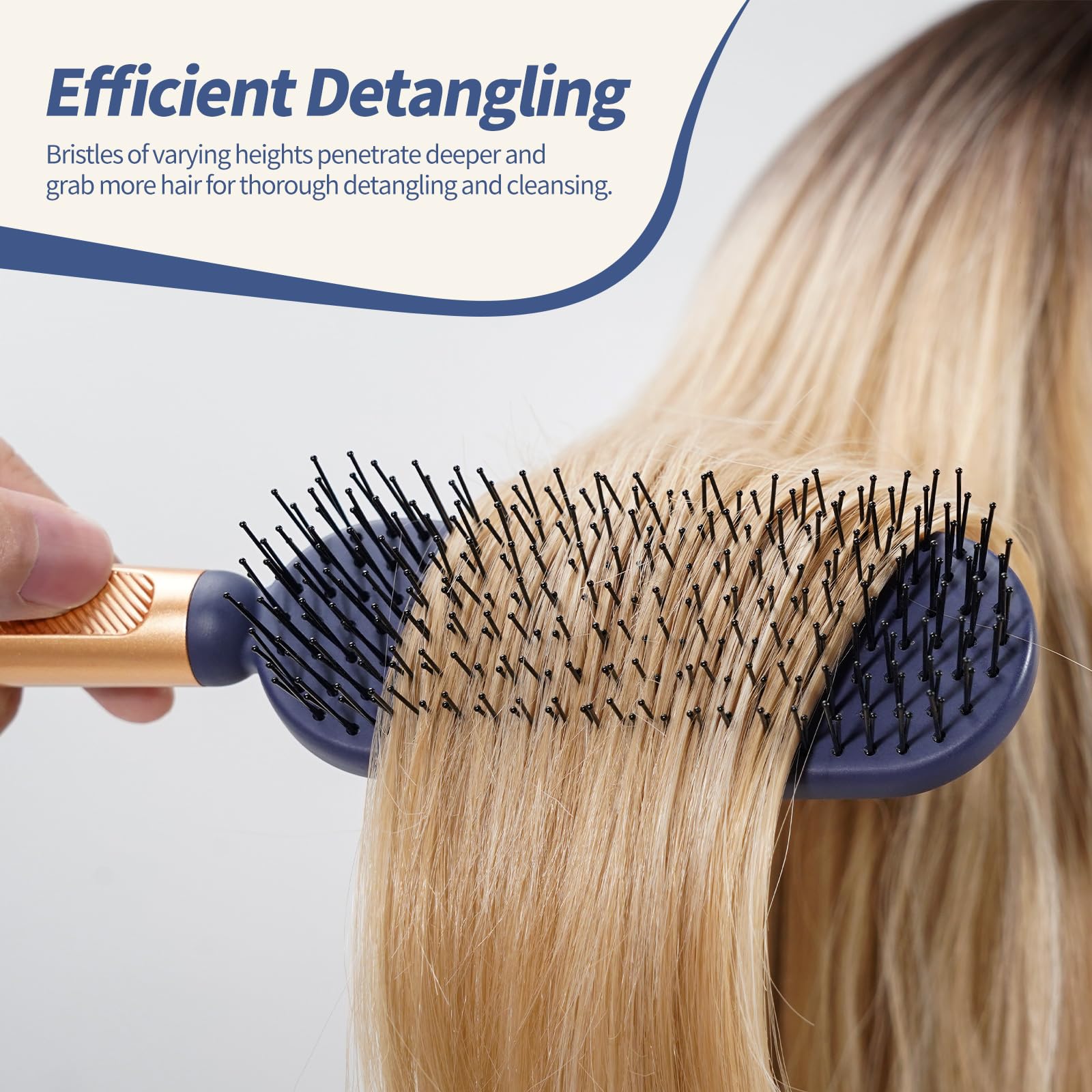 SHINLEA Slim Hair Brush ball-tipped bristles for gentle scalp massage