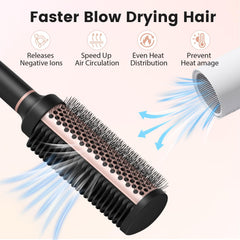 SHINLEA round brush desert-titanium barrel delivers even heat for faster styling