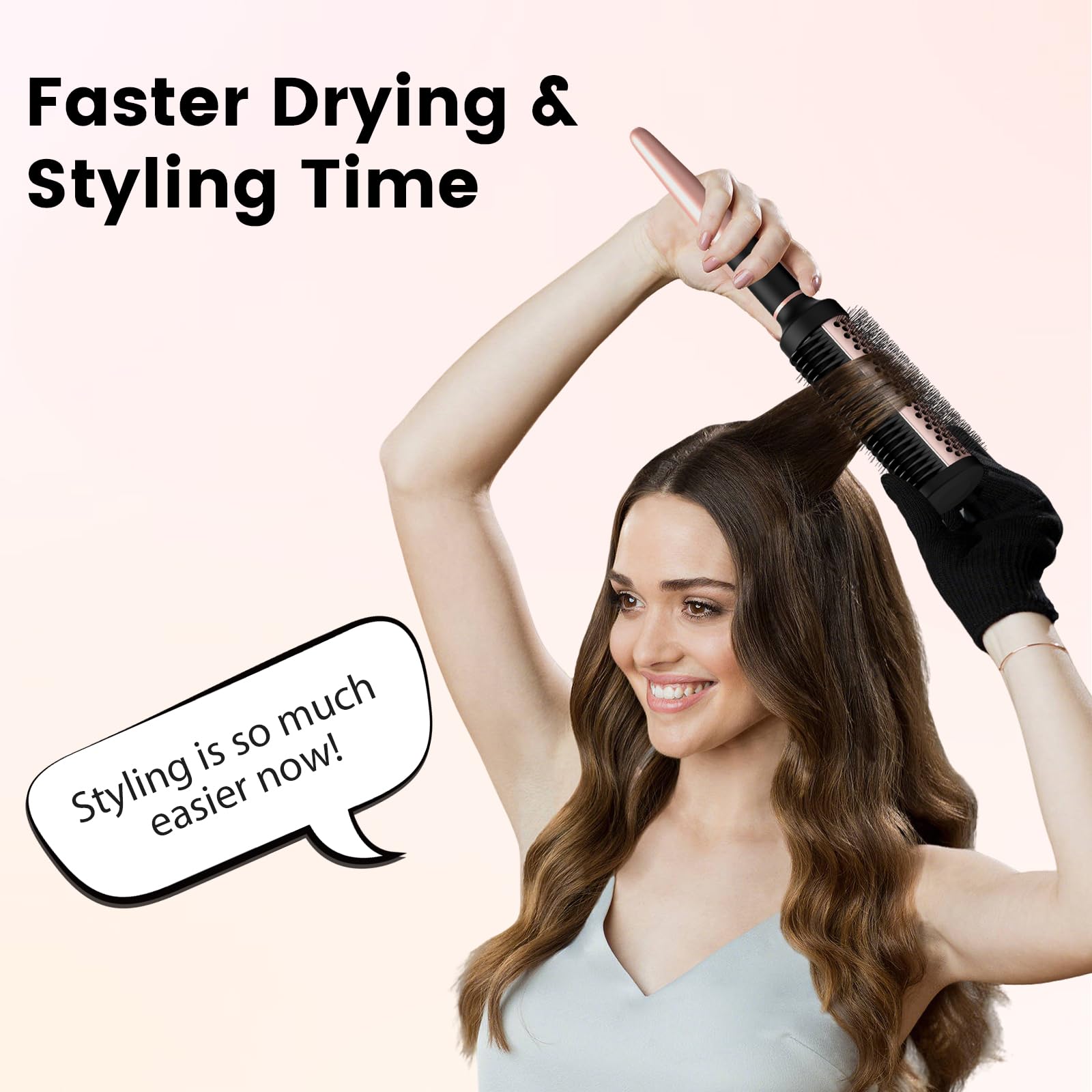 SHINLEA brush enables voluminous blowouts, defined curls, and sleek straight looks