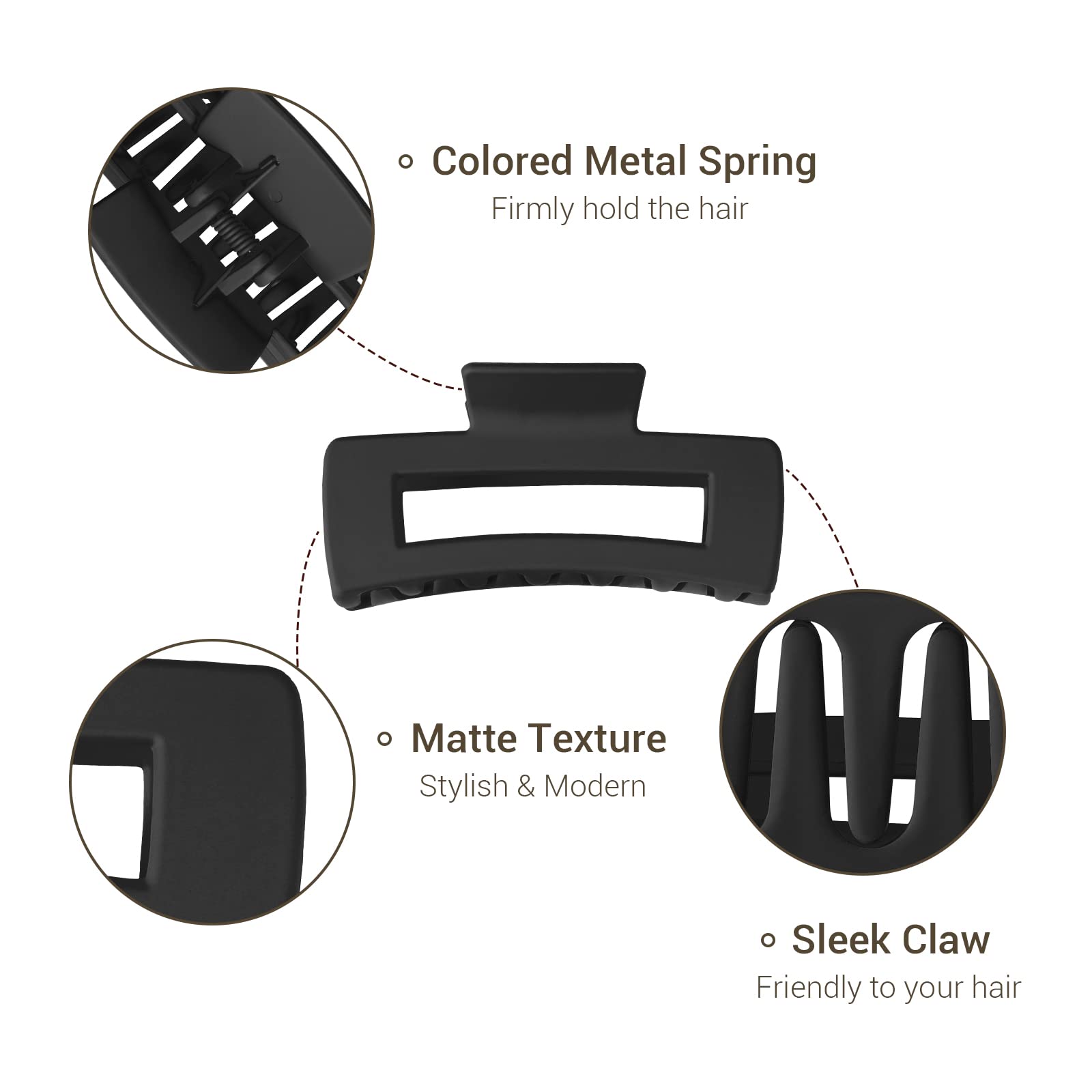 Shinowa medium matte clip ideal for mid-length hair.