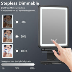 Shinowa fogless mirror with razor holder keeps grooming tools within reach