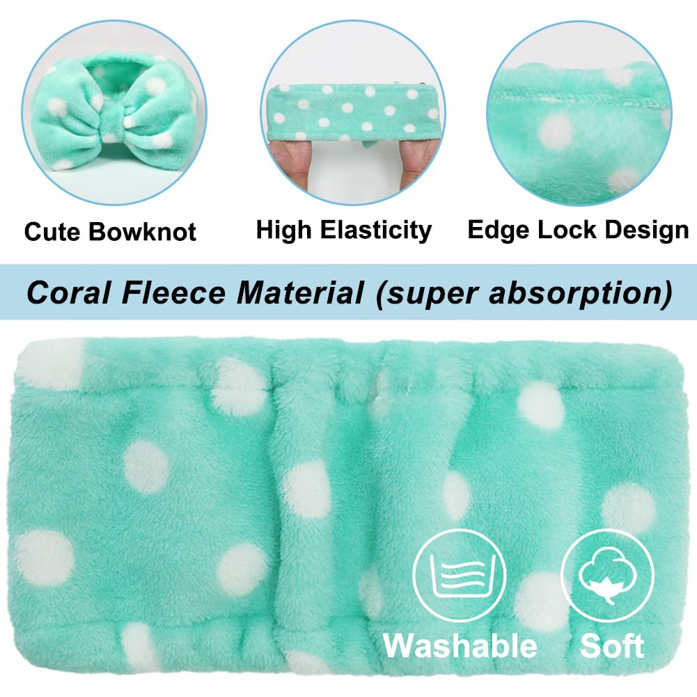 Shintop elastic headband stays in place during cleansing, skincare, or workouts.