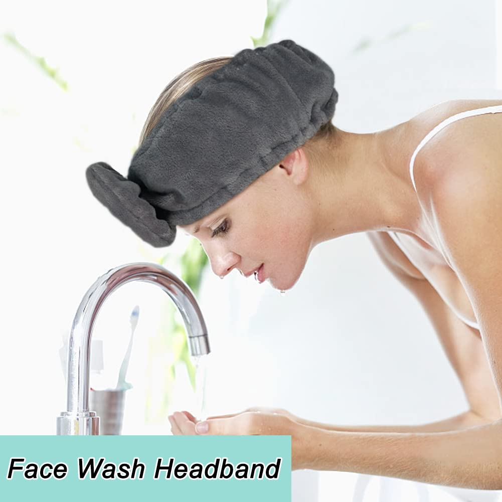 Shintop makeup headband ready for facial washing and masking routines