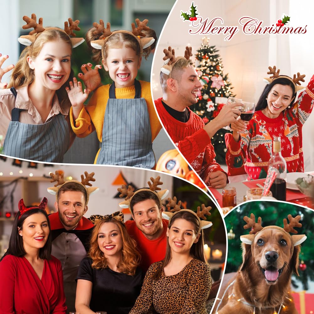 Shintop Reindeer Antlers Headbands Christmas costume prop for festive outfits and photos.