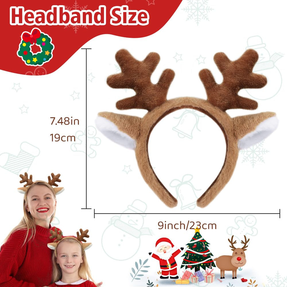 Shintop Reindeer Antlers Headbands soft plush fabric for skin-friendly comfort all night.