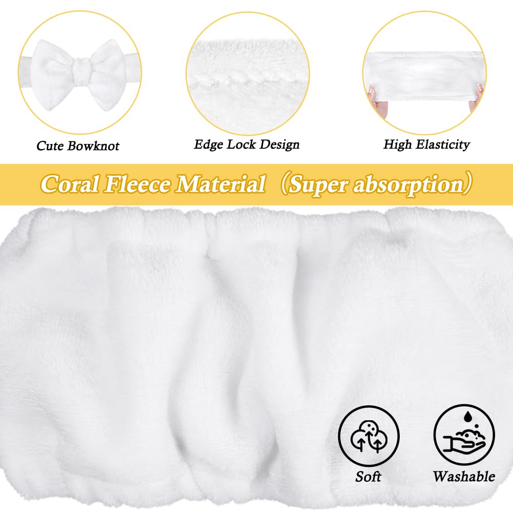 Shintop coral fleece headband is washable and reusable for daily use