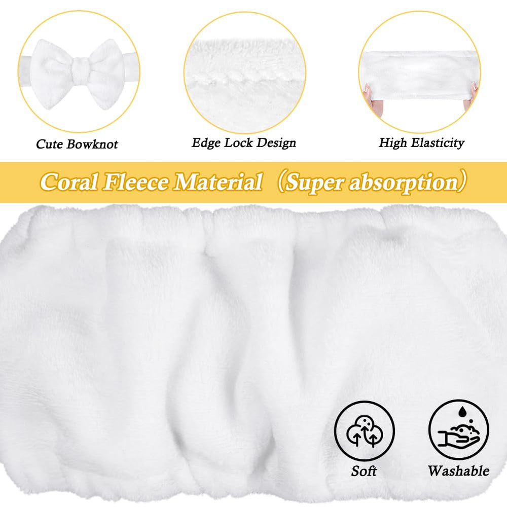 Shintop coral fleece headband is washable and reusable for daily use