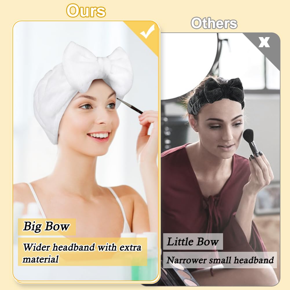 Shintop headband with wide elastic band ready to hold back hair during skincare