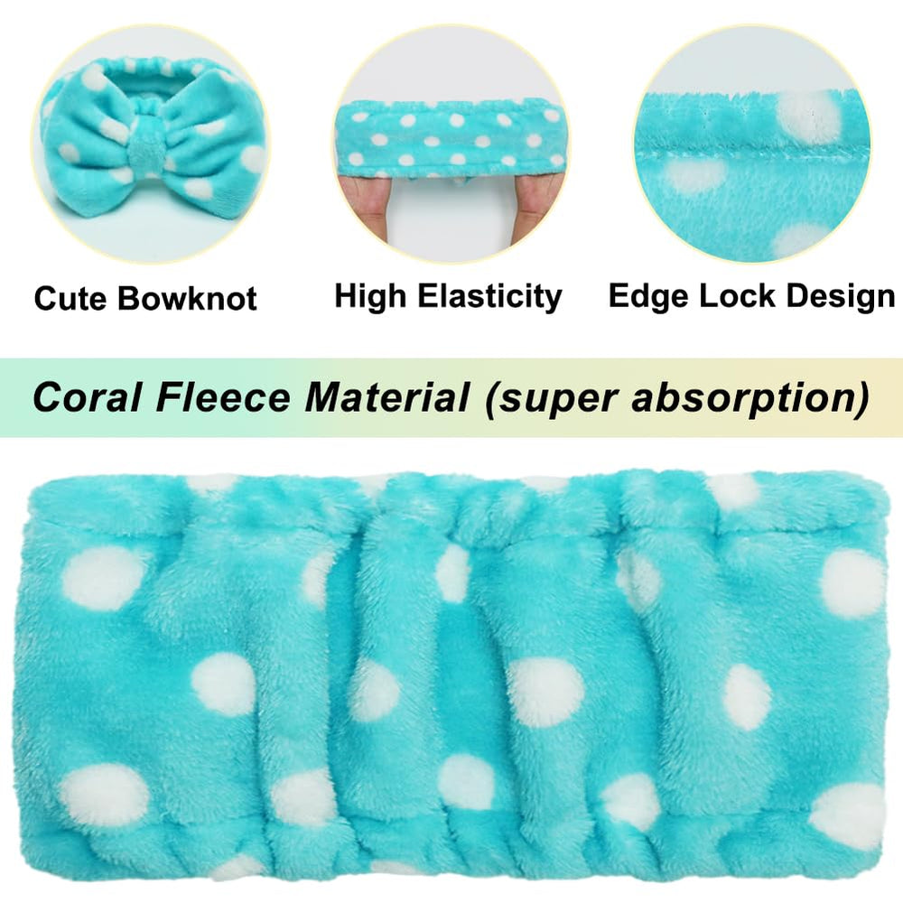 Shintop headband measures 13x22 cm to securely hold hair during washing.