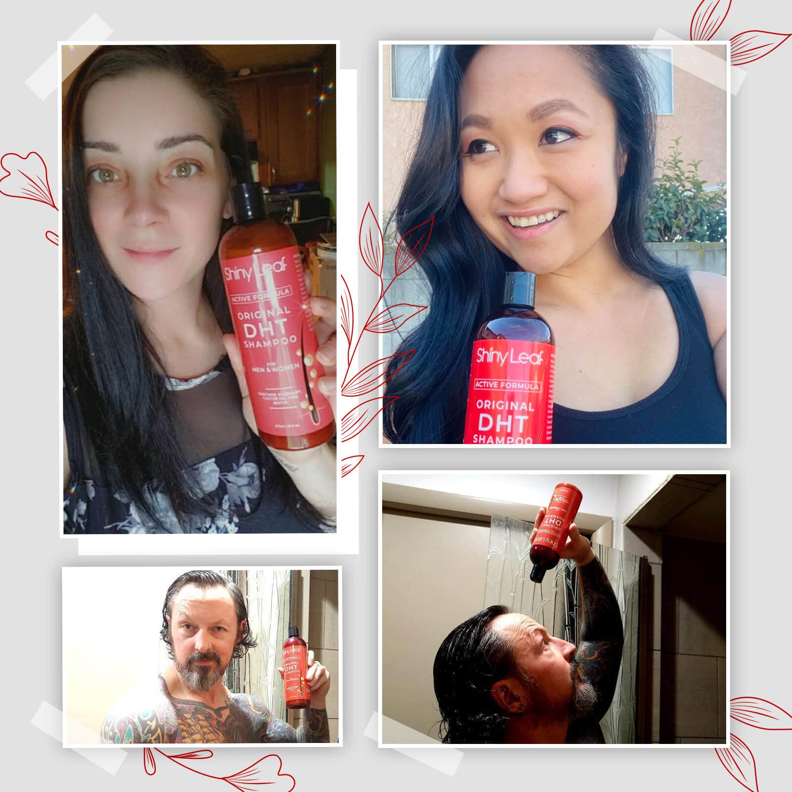 Shiny Leaf color-safe sulfate-free formula signals gentle care for color-treated hair.