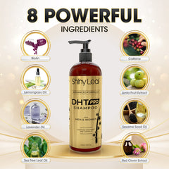 Shiny Leaf DHT Pro Shampoo with Procapil and Capixyl underscores science-backed ingredients.