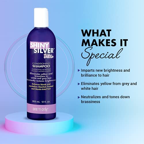 Shiny Silver Shampoo tones white or gray hair while improving manageability