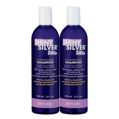 Shiny Silver Shampoo Ultra Conditioning bottle displaying hydrating formula for dry hair