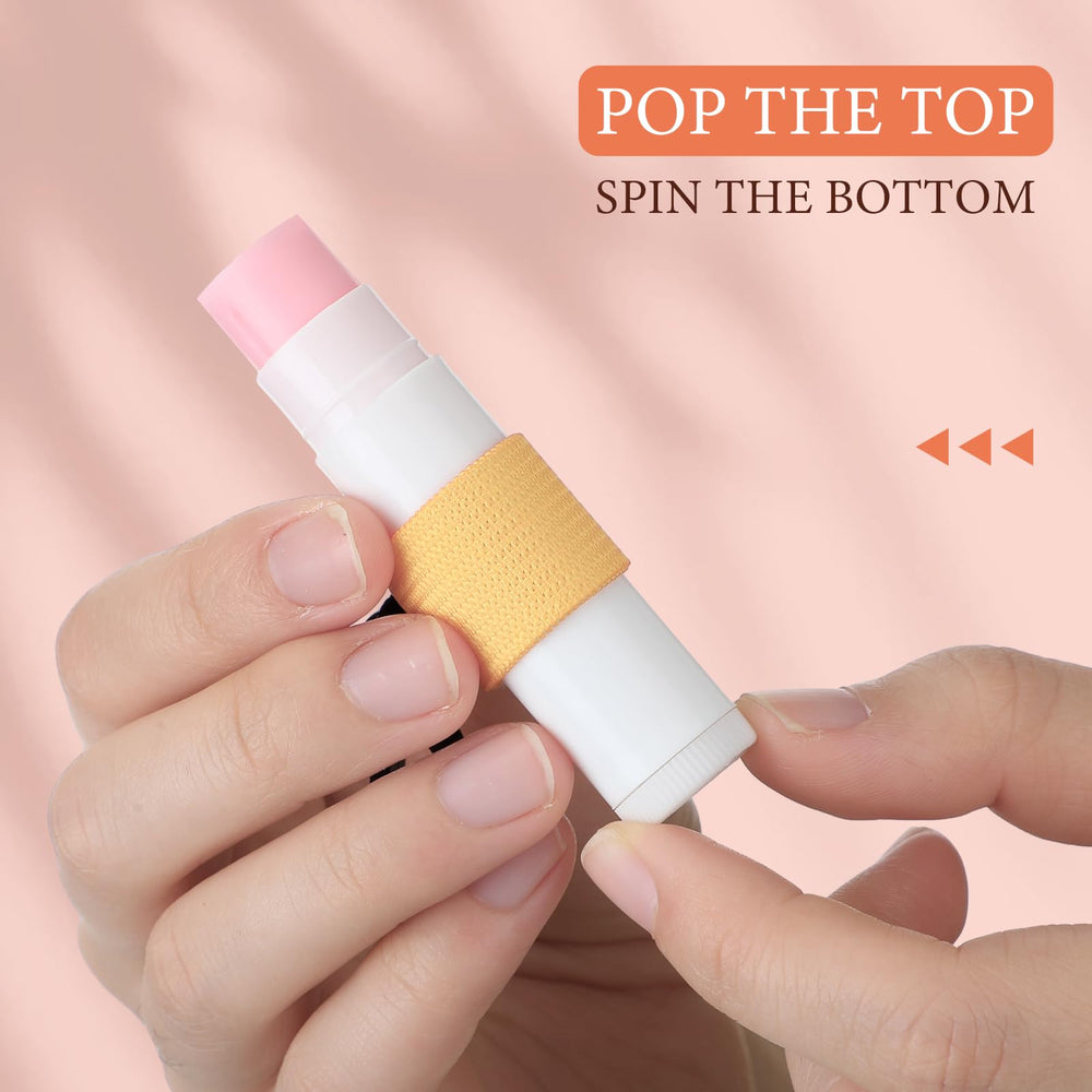 Shinylin dimensions illustrate stretch to fit lip balms, lipsticks, and glosses