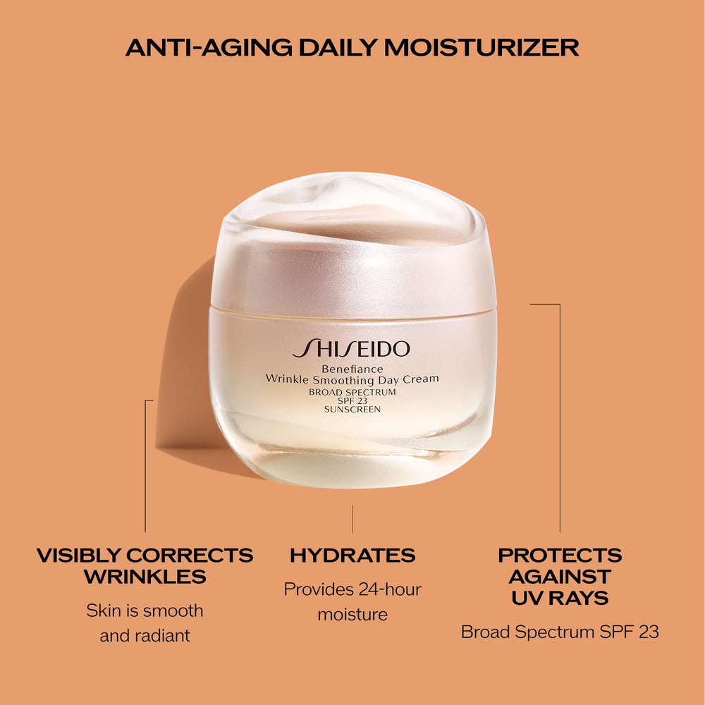 Shiseido Benefiance day cream on skin during application shows quick absorption