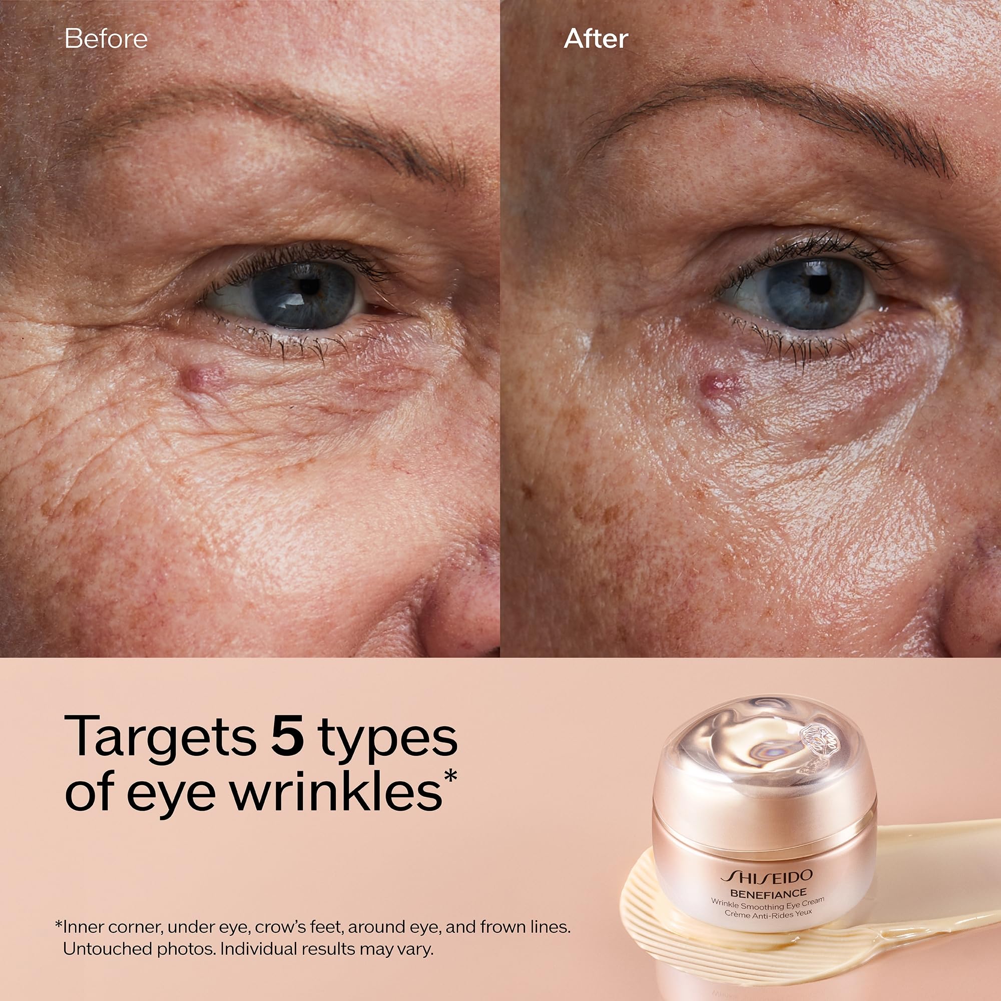 Dispensing nozzle of Shiseido Benefiance eye cream demonstrates easy use.
