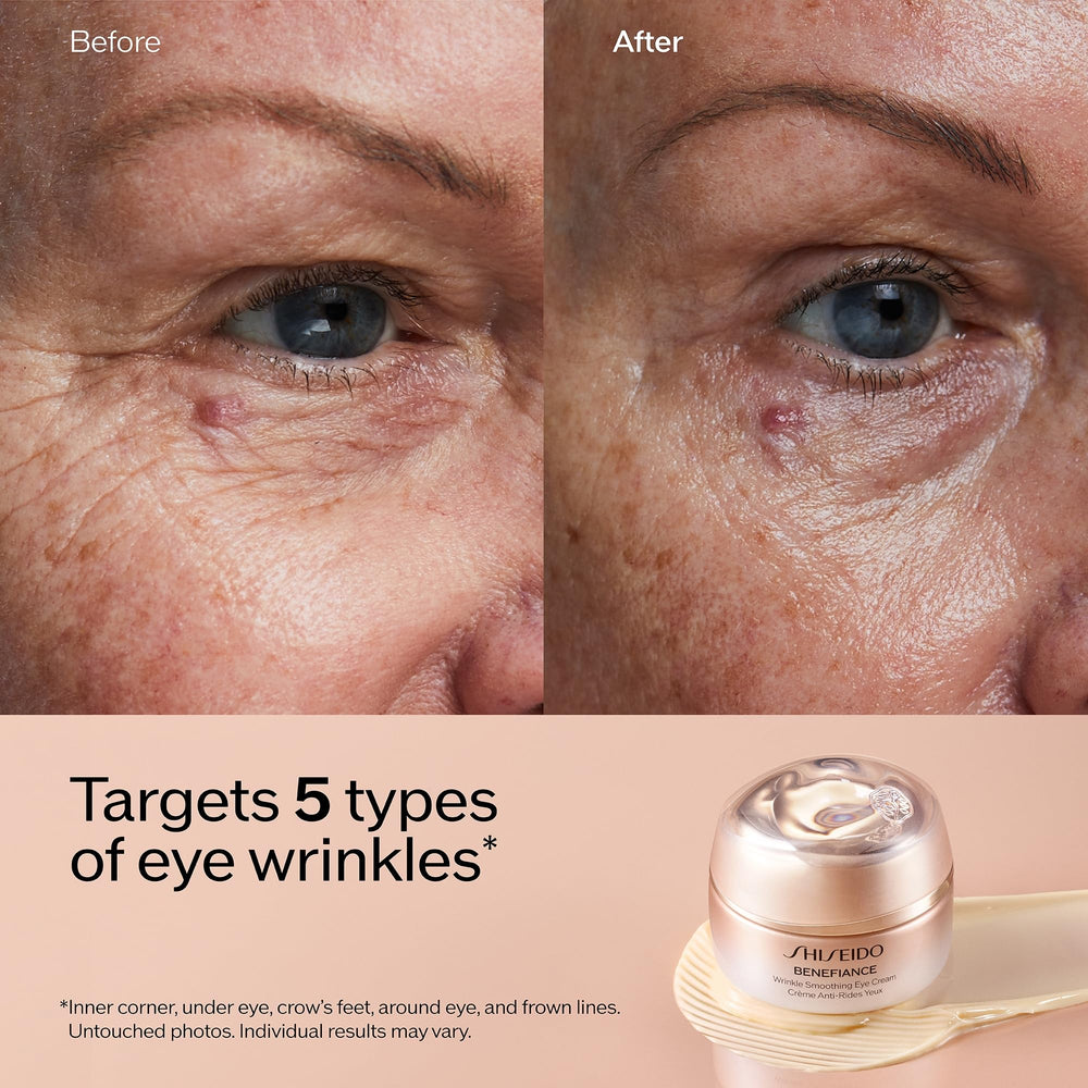 Dispensing nozzle of Shiseido Benefiance eye cream demonstrates easy use.