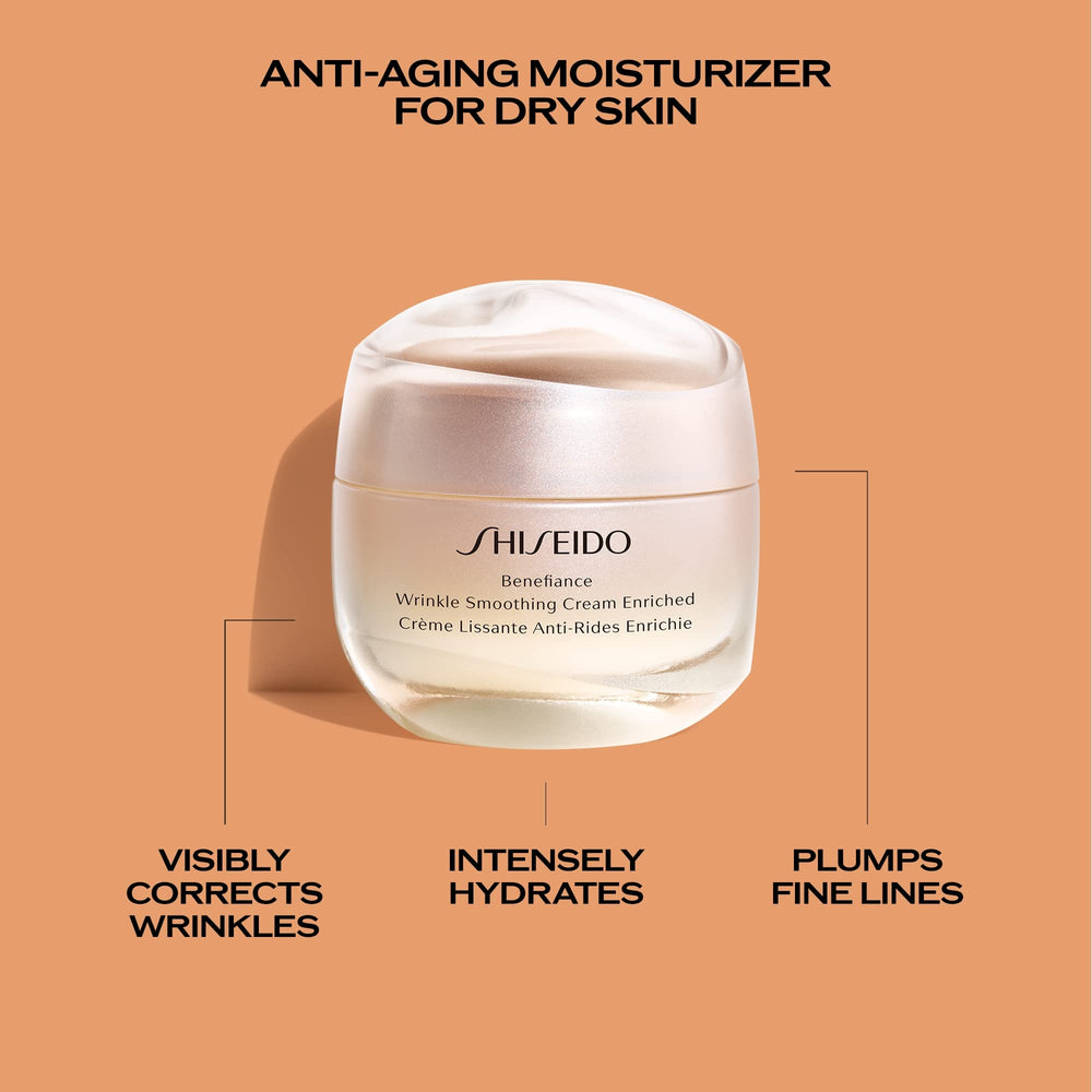 Shiseido Benefiance night-routine closeup shows overnight hydration and replenished moisture barrier.