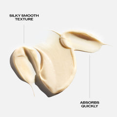 Shiseido Benefiance texture closeup reveals a luxurious, smooth cream ready for daily use.
