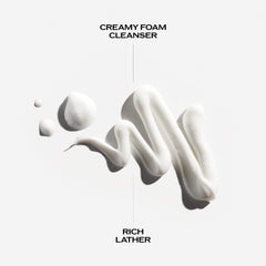 Shiseido Clarifying Cleansing Foam foamy-lather shows thorough makeup removal and impurity cleansing.