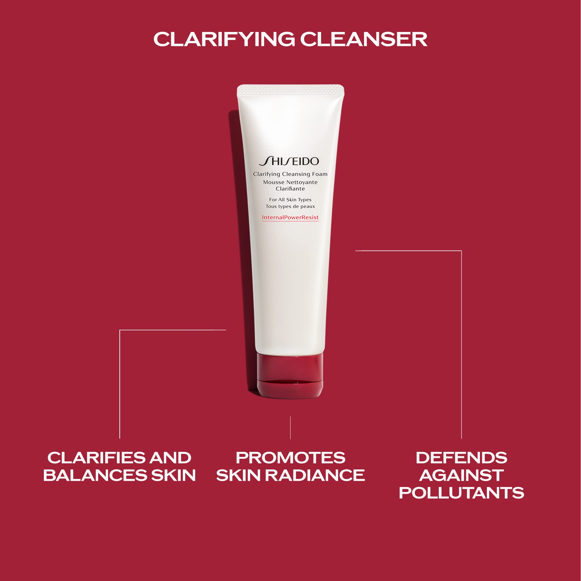 Shiseido Clarifying Cleansing Foam rice germ oil nourishes for a softer skin feel.