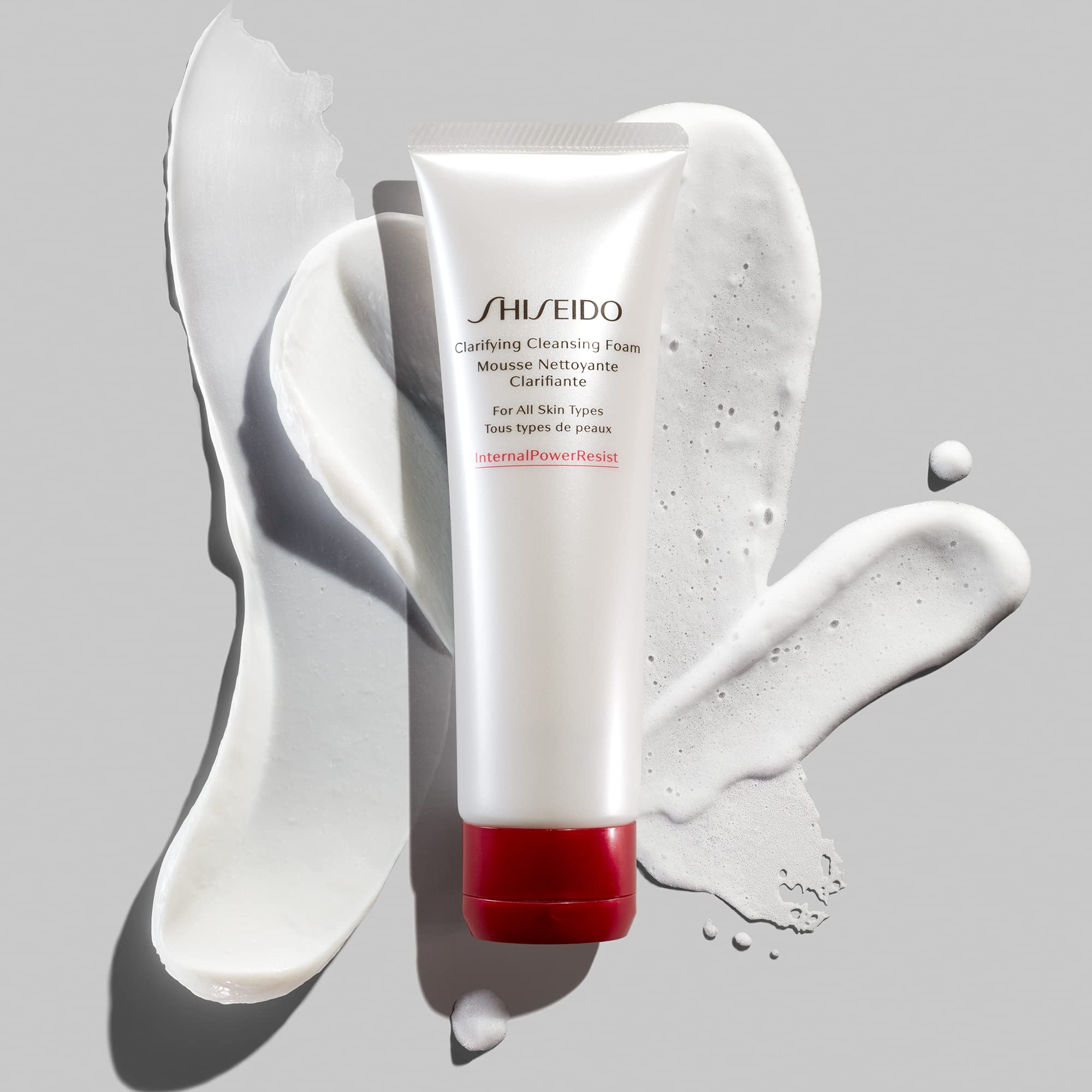 Shiseido Clarifying Cleansing Foam rinse-moment promises a refreshing finish after cleansing.