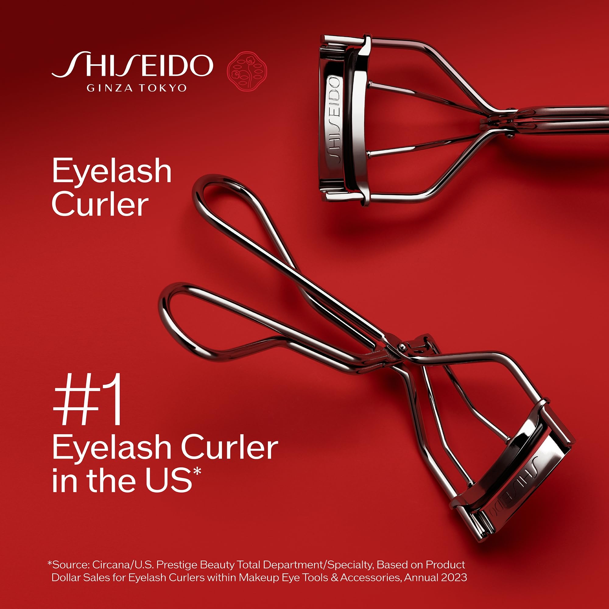 Shiseido eyelash-curler edge-free design prevents pinching for comfortable curling