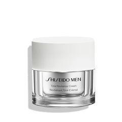 Shiseido Men Total Revitalizer Cream jar front for daily anti-aging hydration.
