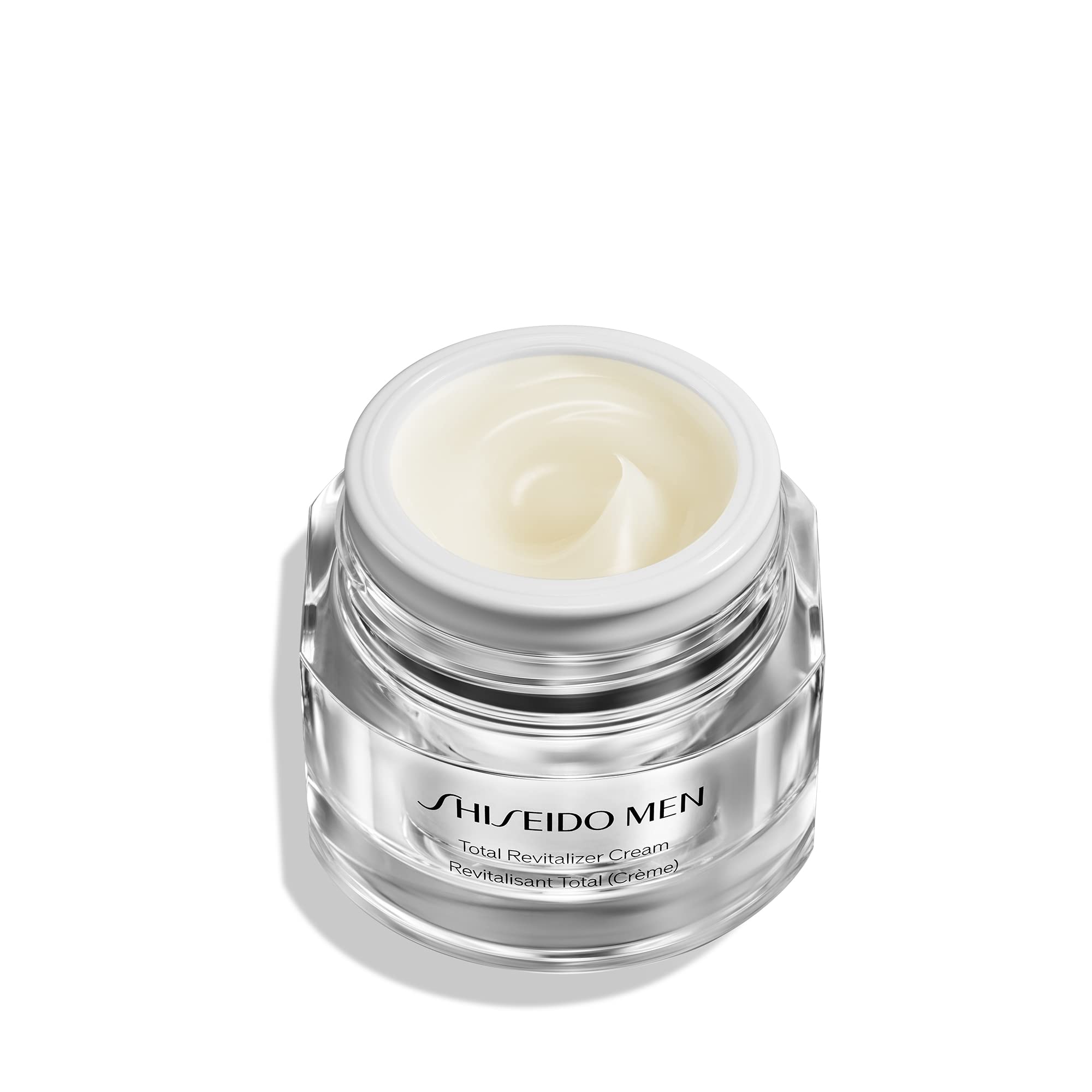 Shiseido Men Total Revitalizer Cream texture swirl shows rich moisture.