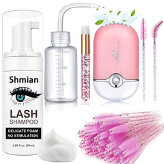 Shmian lash shampoo 50ml bottle for gentle lash extension cleansing